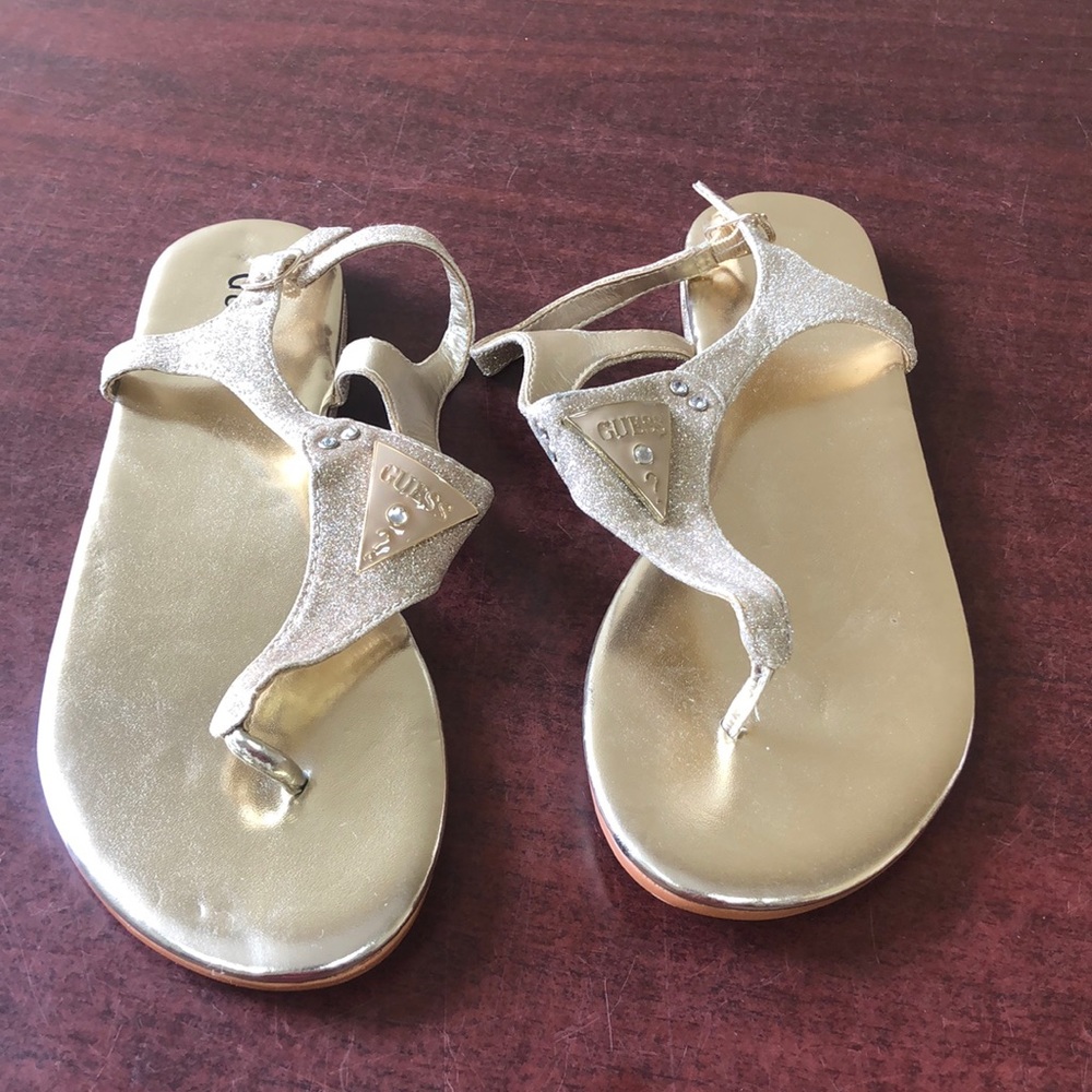 /#435, Size 7, NWT Guess Metallic Band Sandals